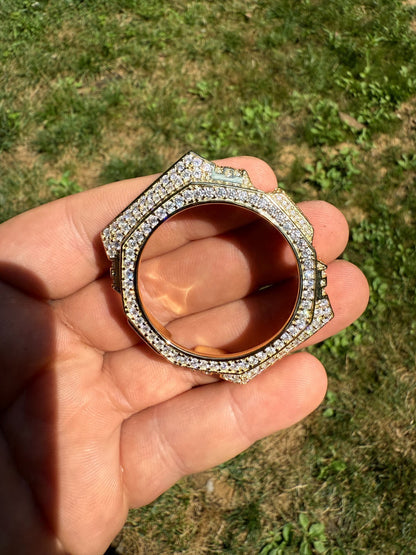 MOISSANITE 14k Gold 925 Silver Iced BEZEL Kit For Casio G Shock GA-2100 Watch