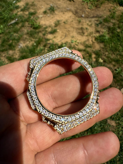 MOISSANITE 14k Gold 925 Silver Iced BEZEL Kit For Casio G Shock GA-2100 Watch