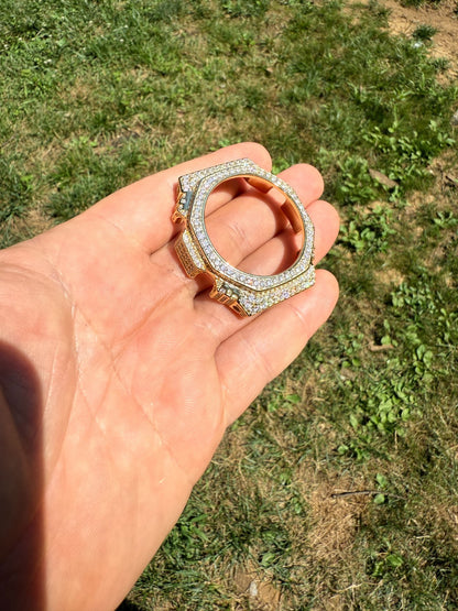 MOISSANITE 14k Gold 925 Silver Iced BEZEL Kit For Casio G Shock GA-2100 Watch