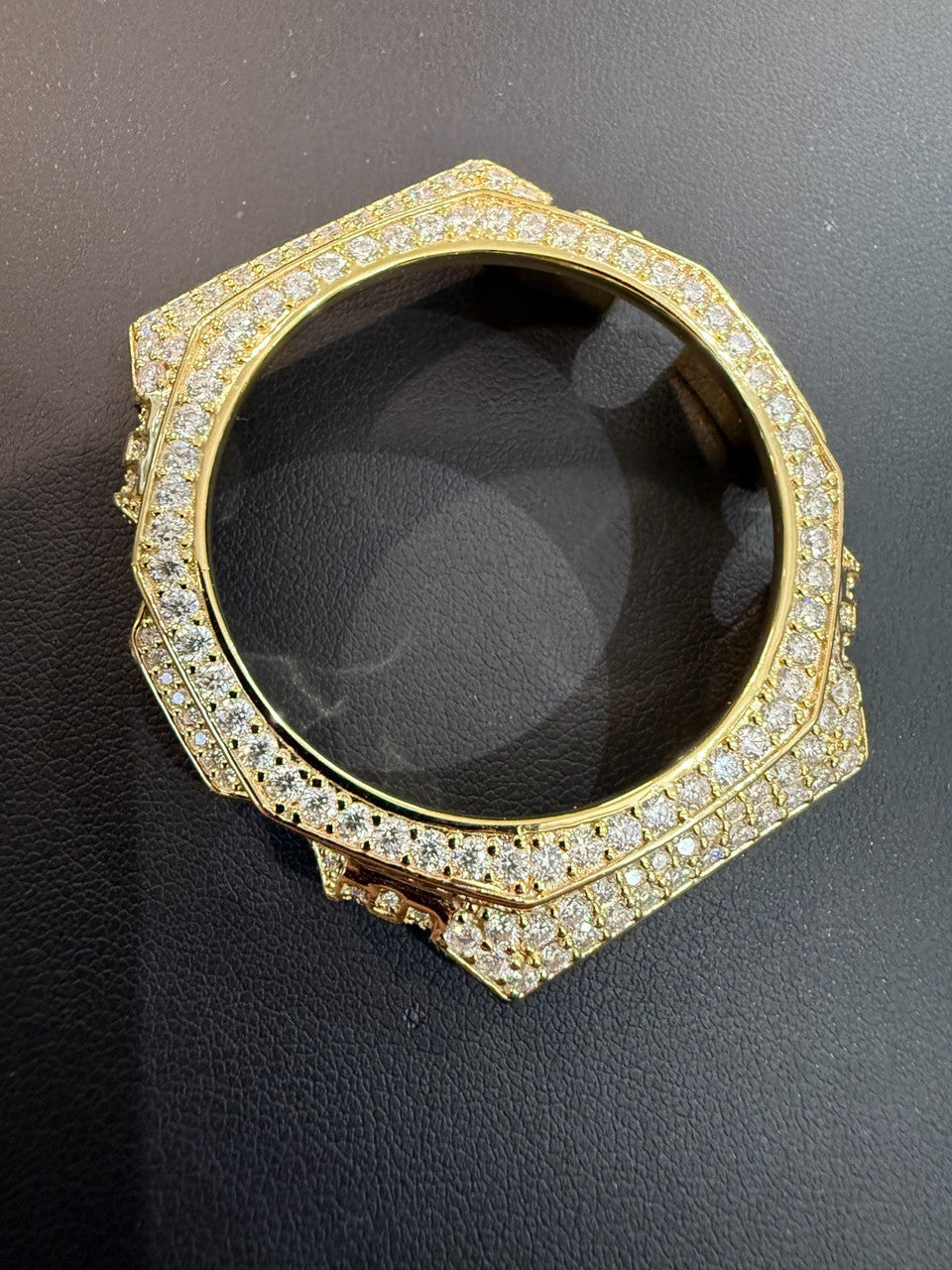 MOISSANITE 14k Gold 925 Silver Iced BEZEL Kit For Casio G Shock GA-2100 Watch