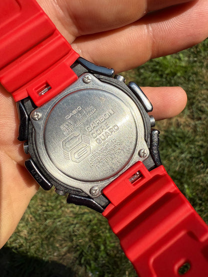 BLACK MOISSANITE Real 925 Silver Iced Red Casio G Shock GA2100 Hip Hop Watch