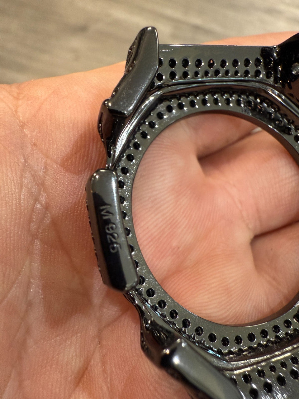 BLACK MOISSANITE Real 925 Silver Iced BEZEL Kit For Casio G Shock GA-2100 Watch