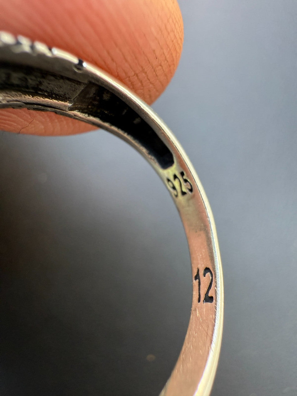 Navajo Tribe Ring - 925 Silver Oxidized - Genuine Blue Turquoise Stone