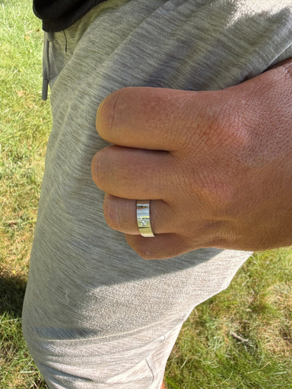 MOISSANITE Solitaire Diamond Cut Wedding Band Ring - 925 Silver