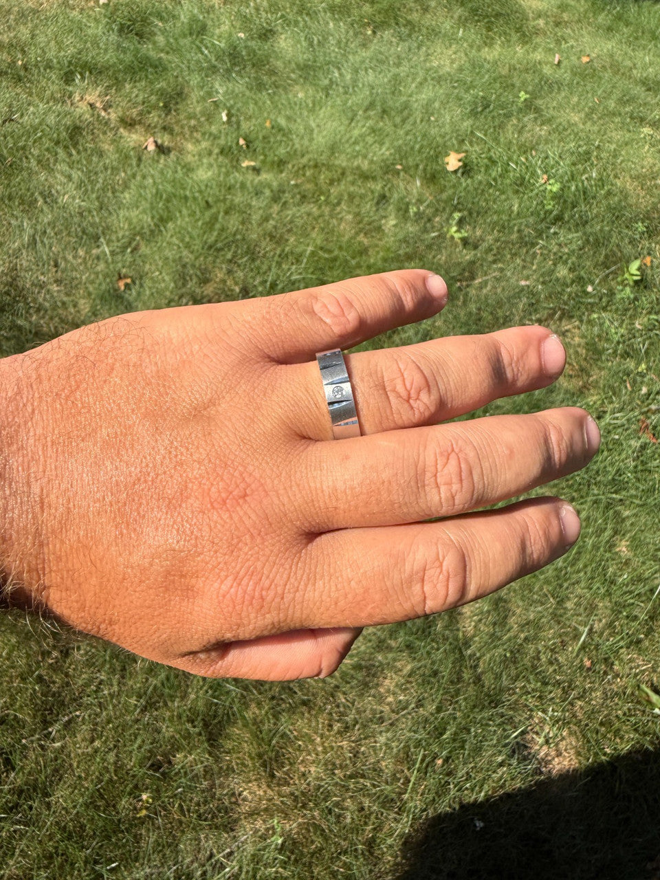 MOISSANITE Solitaire Diamond Cut Wedding Band Ring - 925 Silver