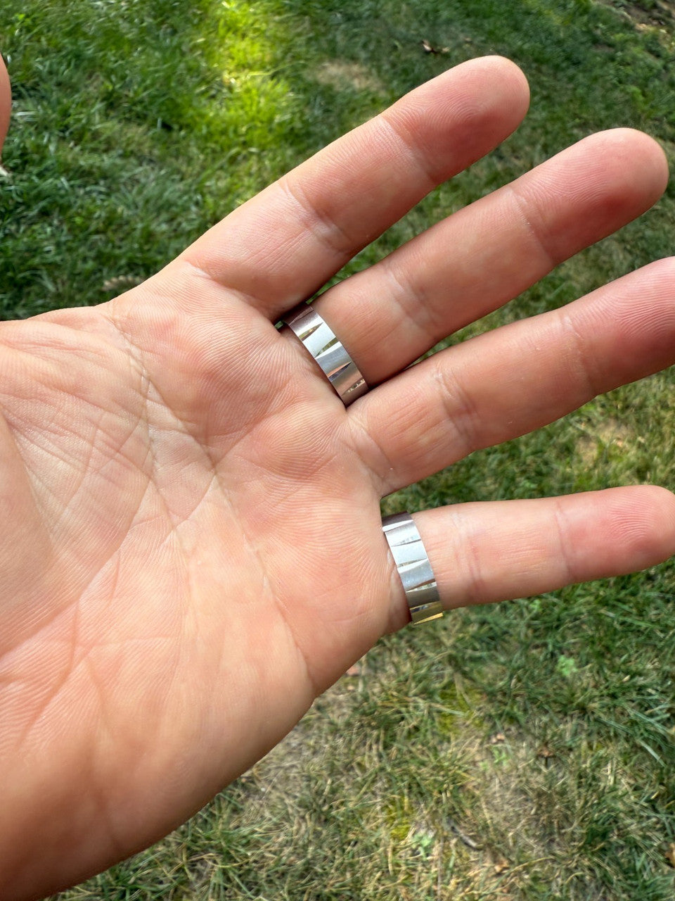 MOISSANITE Solitaire Diamond Cut Wedding Band Ring - 925 Silver