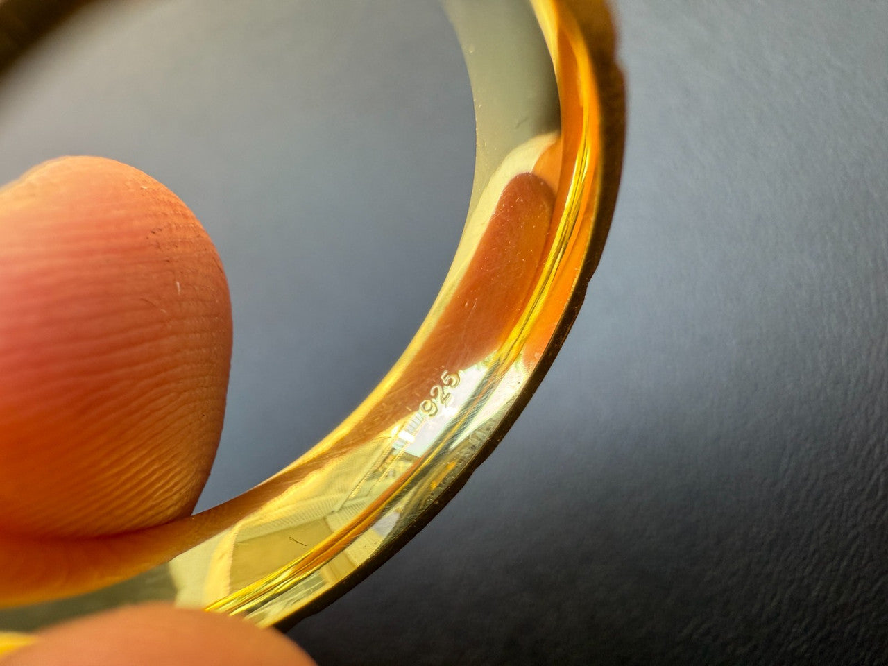 MOISSANITE Solitaire Diamond Cut Wedding Band Ring - 14k Gold Vermeil 925 Silver