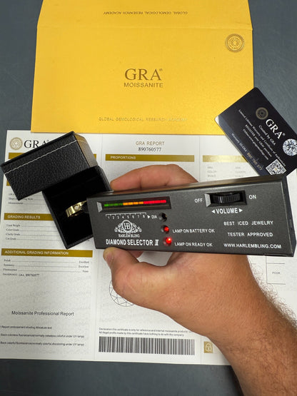 MOISSANITE Solitaire Diamond Cut Wedding Band Ring - 14k Gold Vermeil 925 Silver