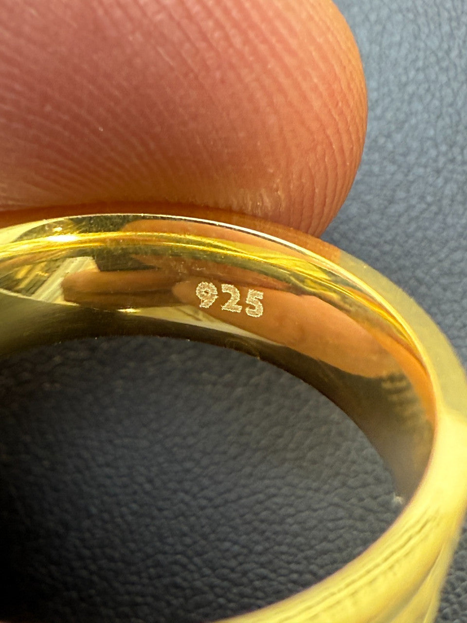 Scraped Brushed Wedding Band Ring - 14k Gold Vermeil 925 Silver - Plain