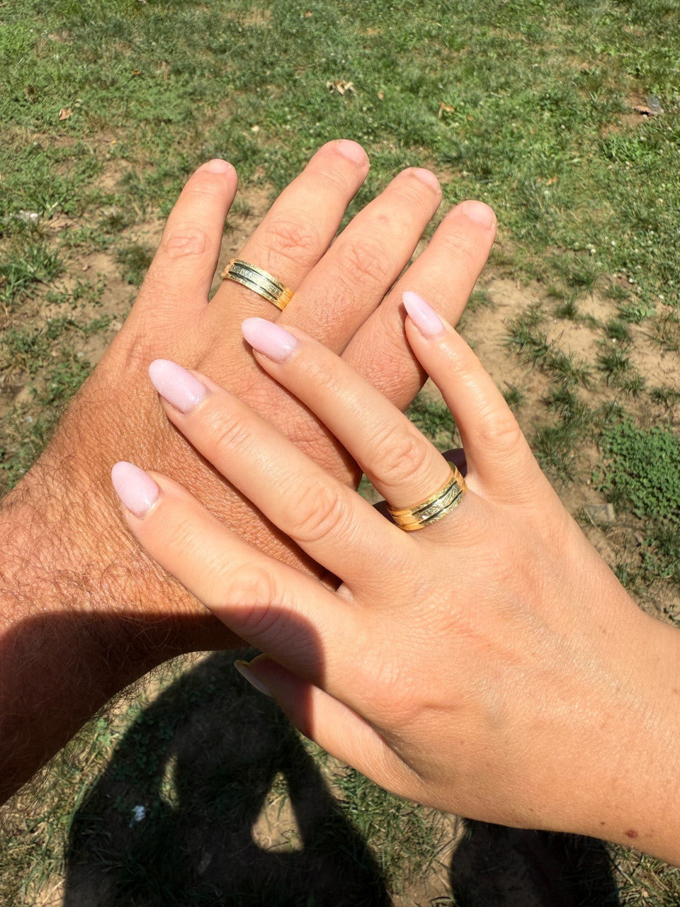 Scraped Brushed Wedding Band Ring - 14k Gold Vermeil 925 Silver - Plain