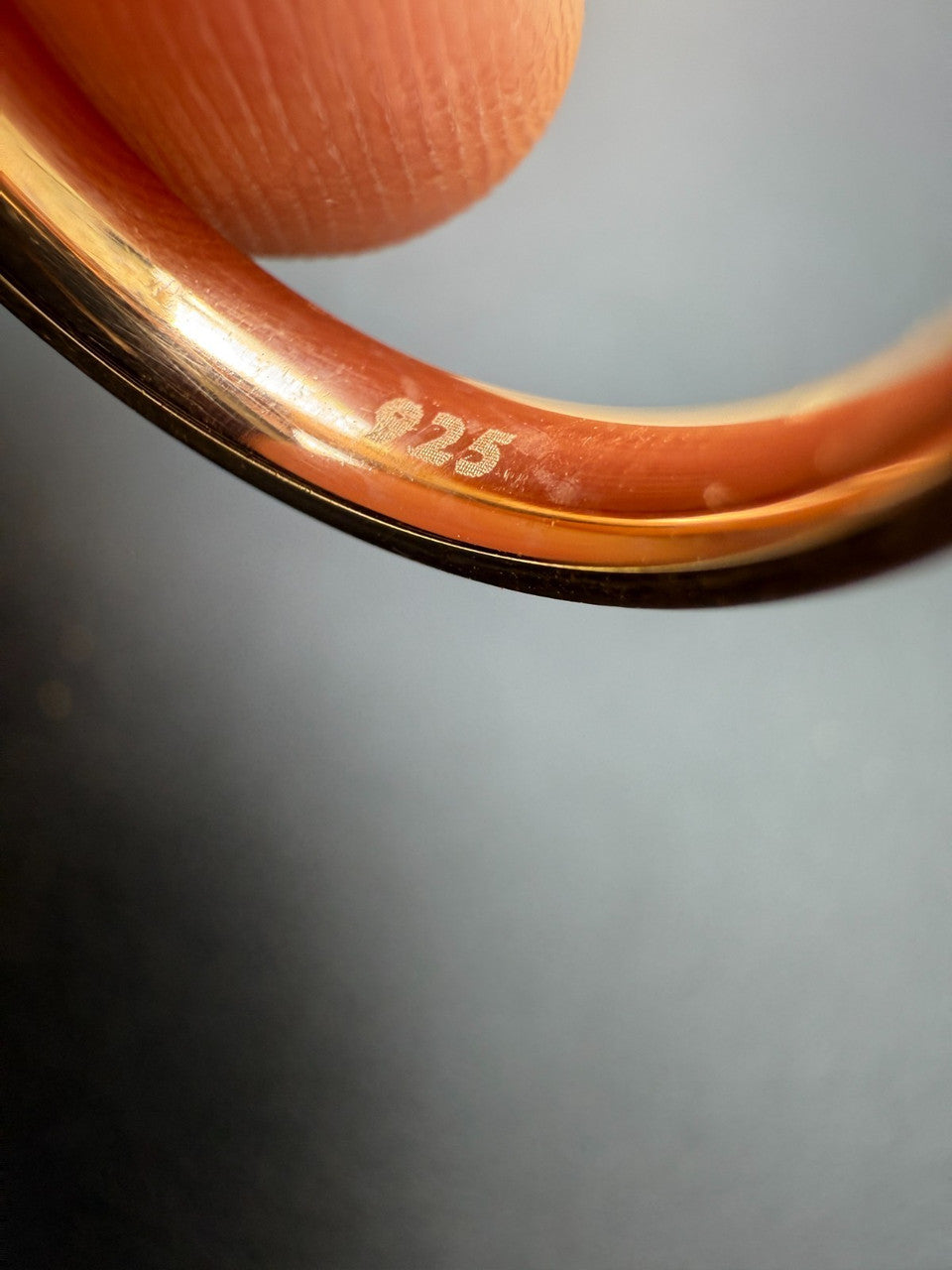 MOISSANITE Solitaire Wedding Band Ring - 14k Rose Gold Vermeil 925 Silver