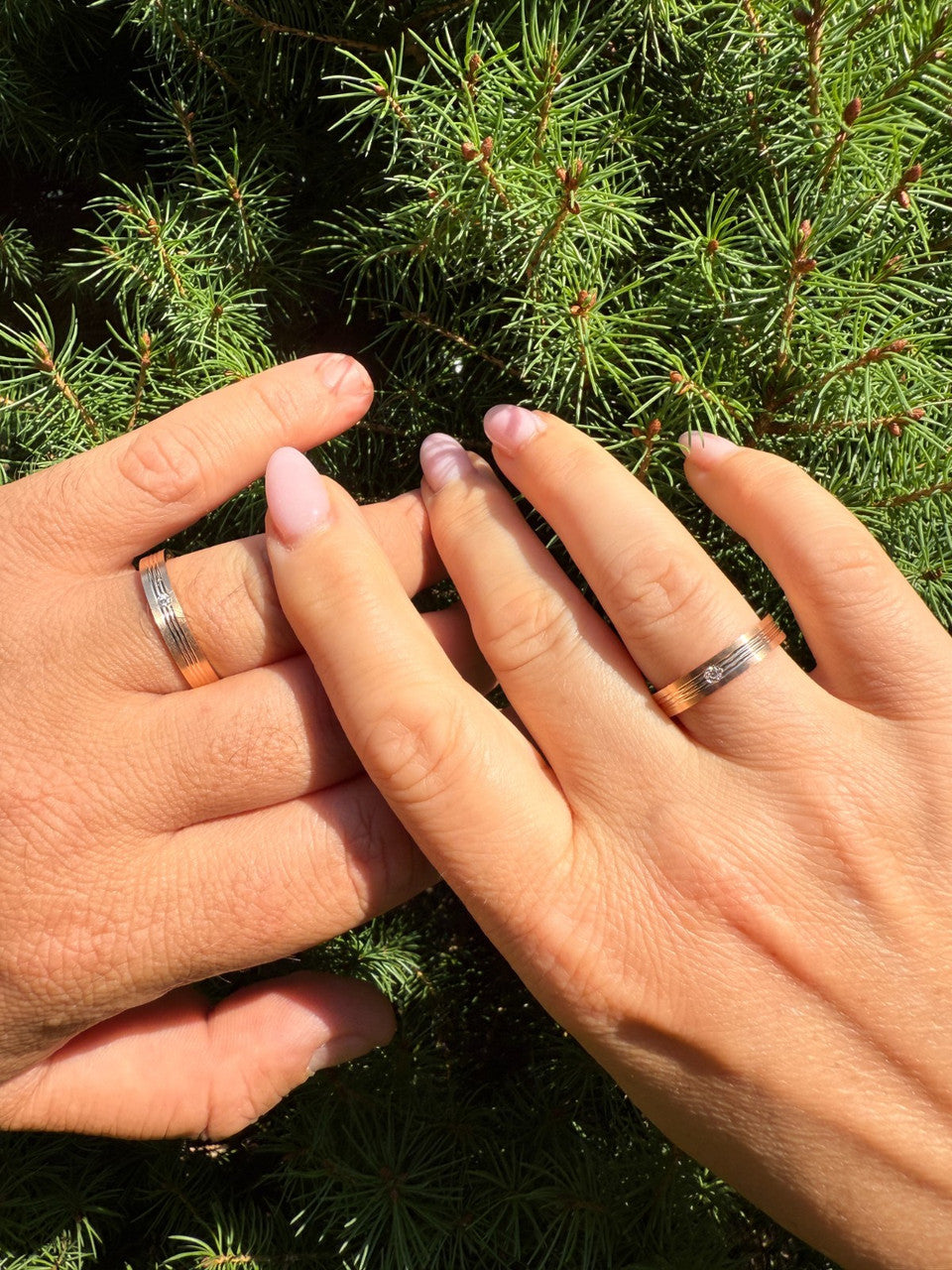 14k Rose Gold Over 925 Silver 4mm Wedding Band Ring W. Solitaire Moissanite Imported from eBay HarlemBling