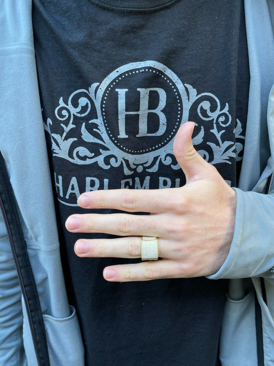 14k Gold Vermeil 925 Silver MOISSANITE Pass Diamond Tester Pinky RING Hip Hop