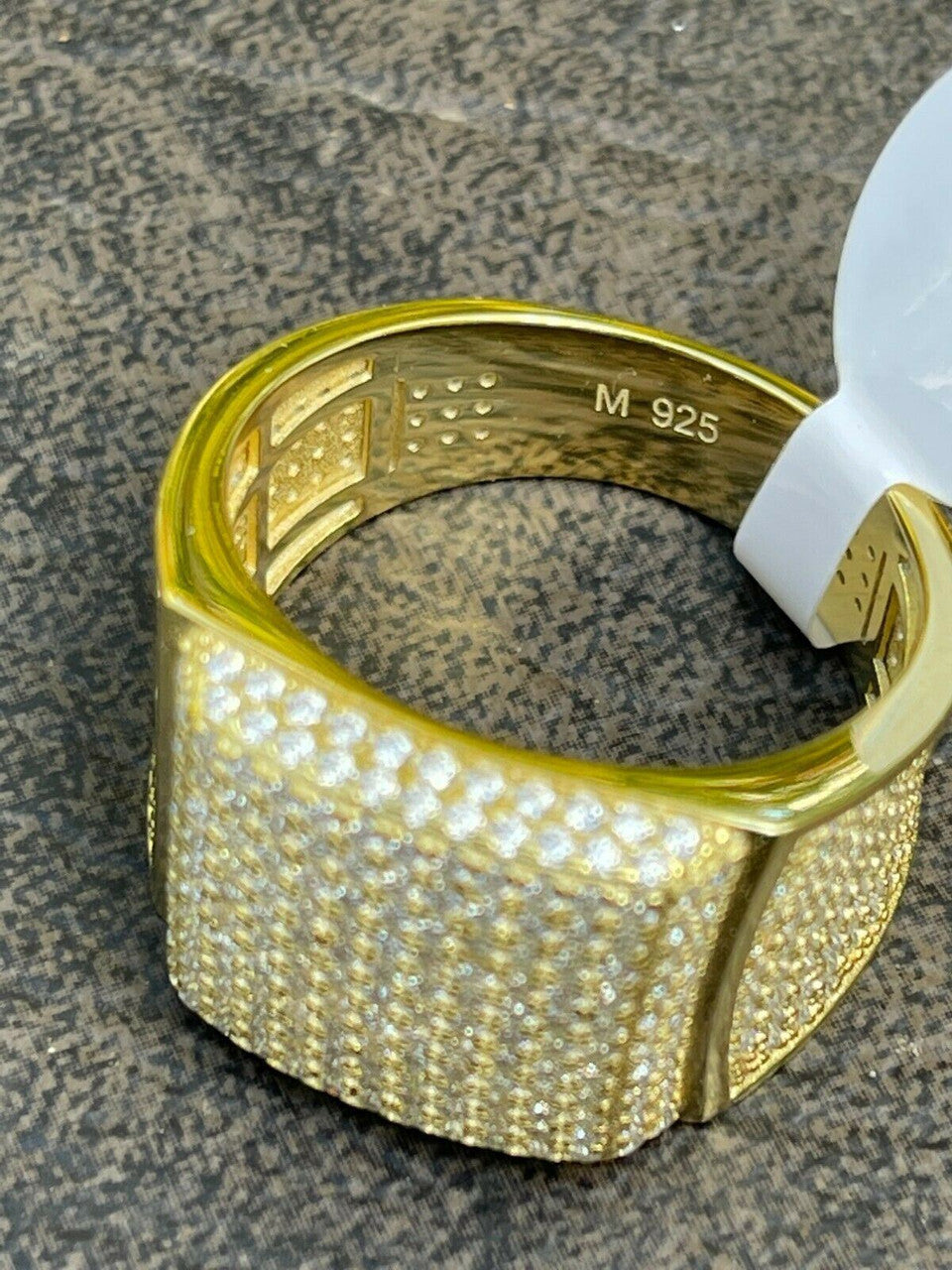 14k Gold Vermeil 925 Silver MOISSANITE Pass Diamond Tester Pinky RING Hip Hop