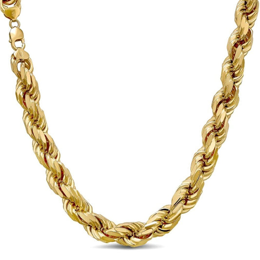 16.5mm Thick Men's Kilo Dookie Rope Chain Necklace Real 14k Gold Over 925 Silver Imported from eBay HarlemBling