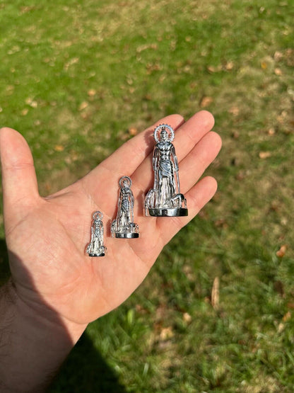 3D Real Solid 925 Silver Saint St Lazarus Necklace Pendant Plain San Lazaro