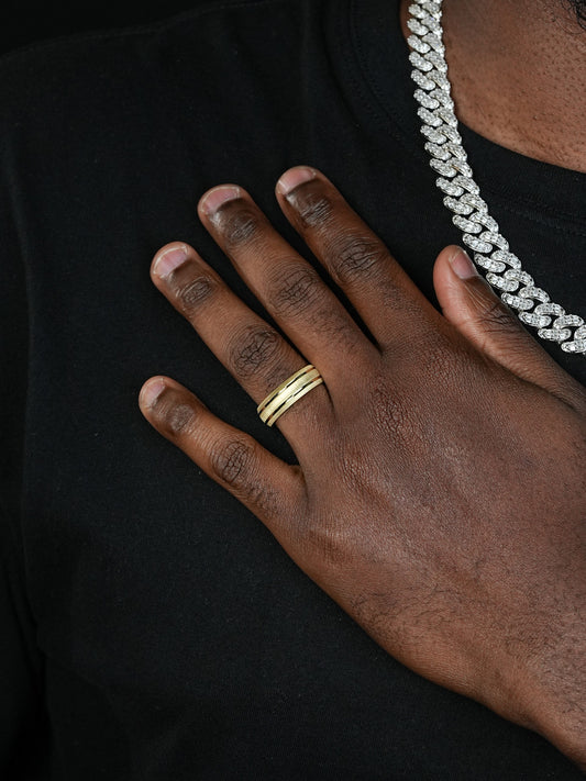 Classic Plain Wedding Band Ring - 14k Gold Vermeil 925 Silver