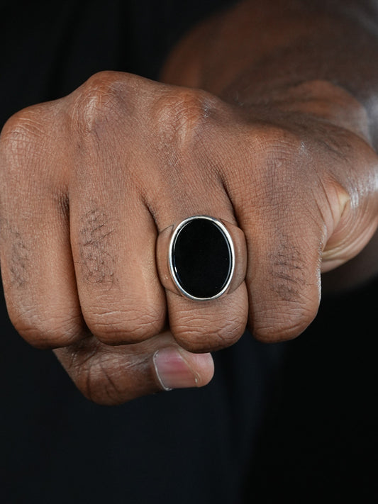 Pyramids Of Giza - 925 Silver - Genuine Black Onyx Stone