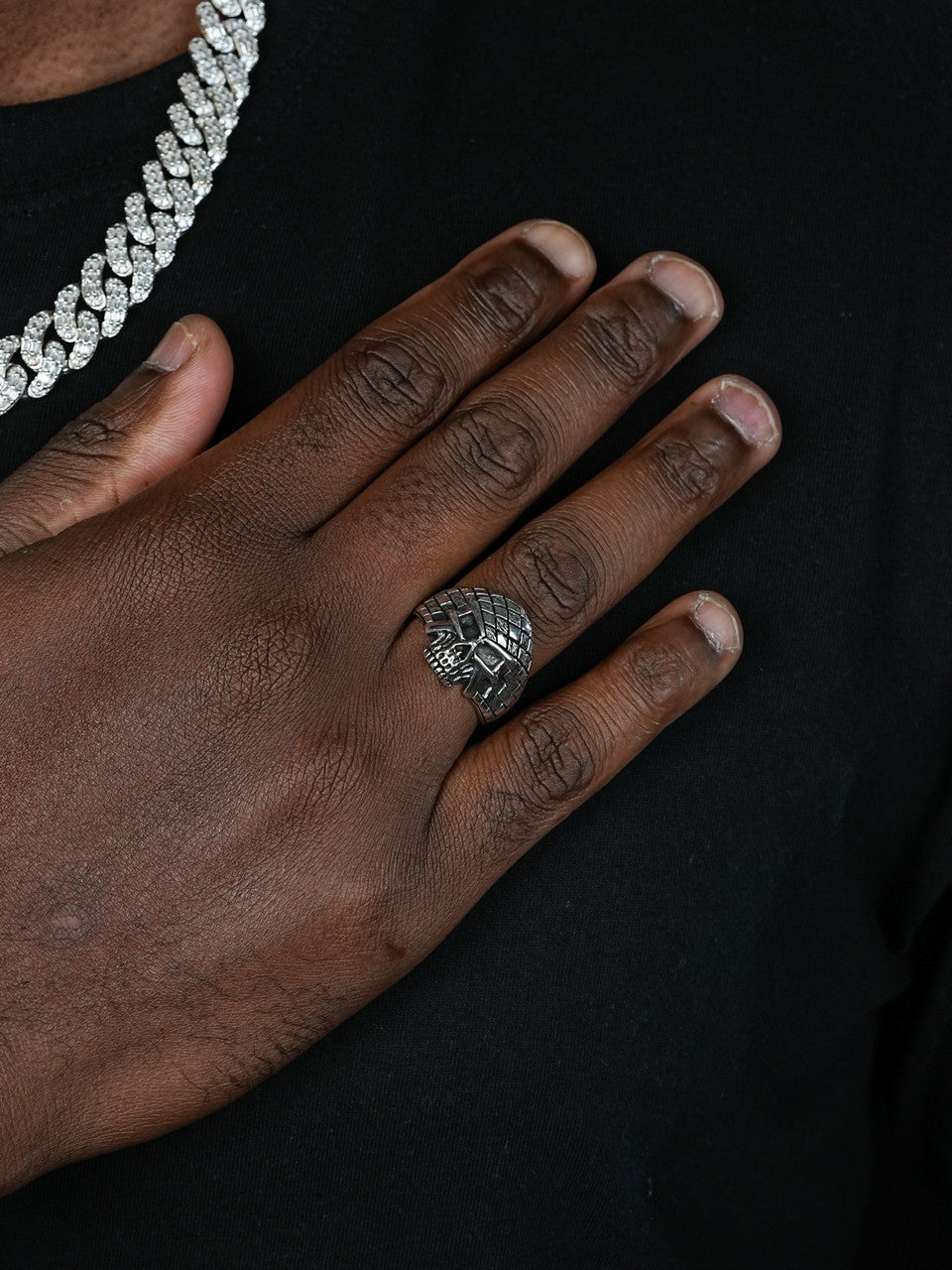 Punisher Ring - 925 Silver Oxidized - Plain