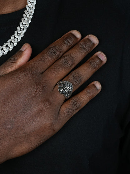 Punisher Ring - 925 Silver Oxidized - Plain