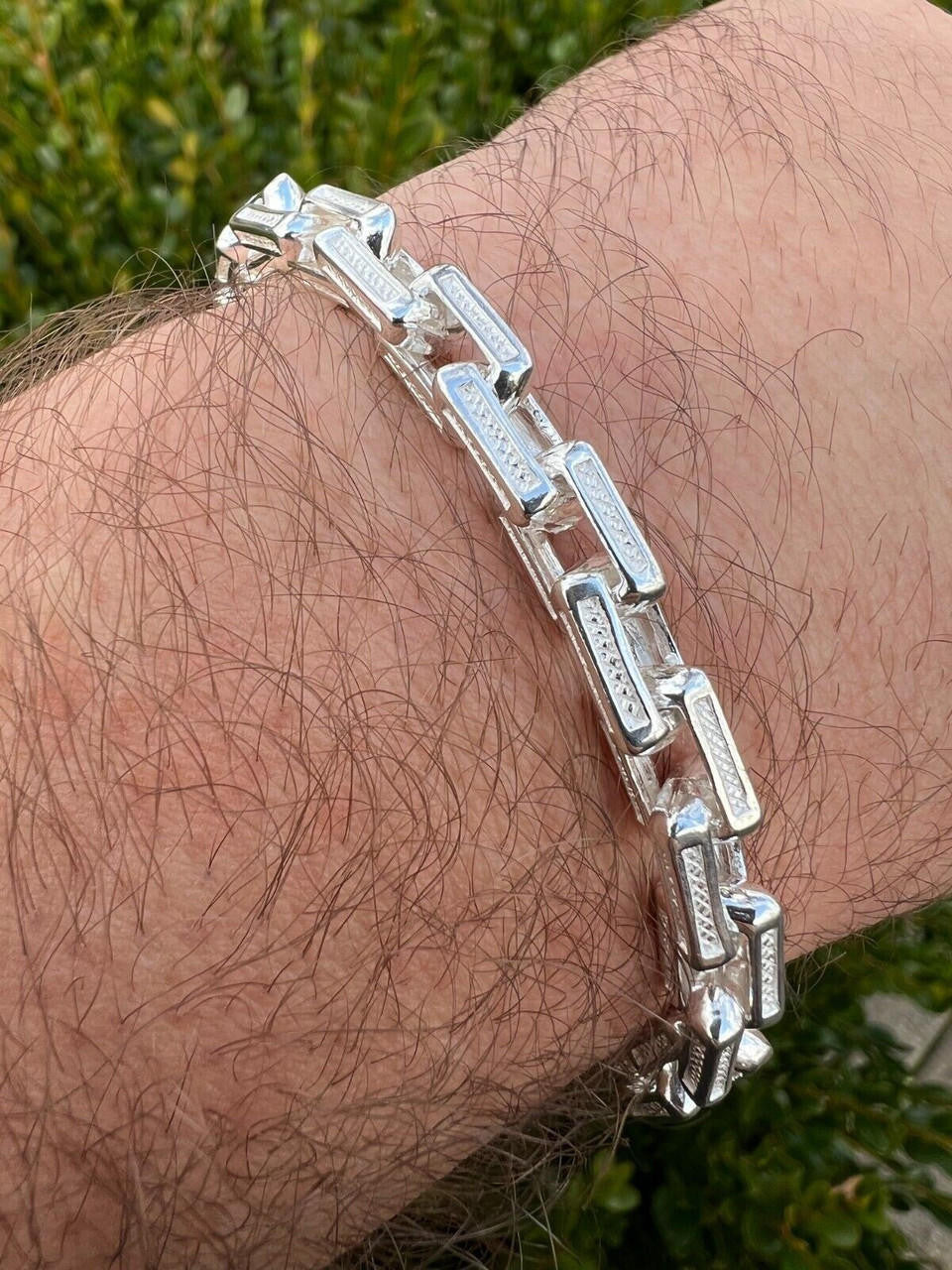 925 Sterling Silver 7.5mm Triangle Rolo Hermes Link Chain Necklace Or Bracelet