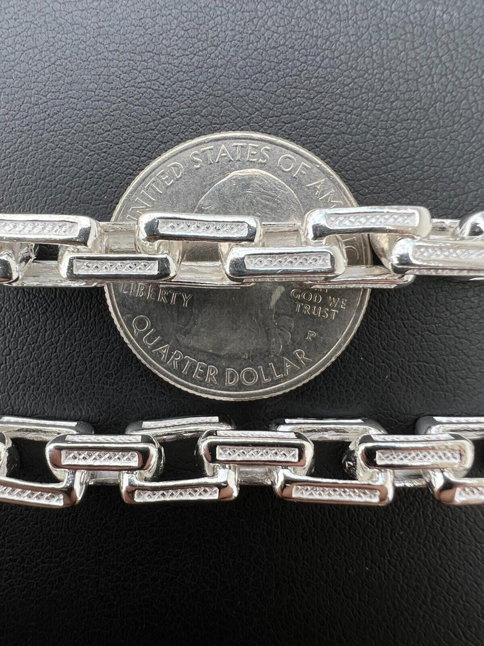 925 Sterling Silver 7.5mm Triangle Rolo Hermes Link Chain Necklace Or Bracelet