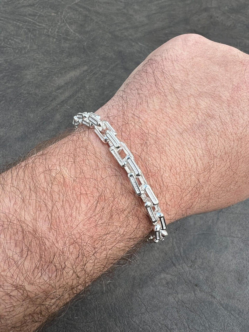 925 Sterling Silver 7.5mm Triangle Rolo Hermes Link Chain Necklace Or Bracelet