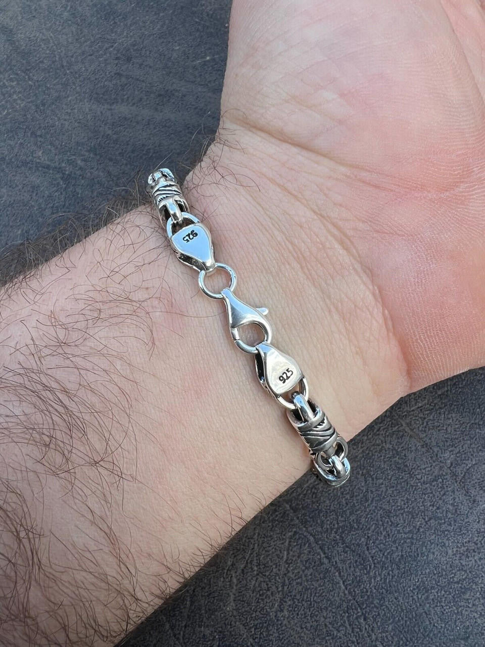 925 Sterling Silver 7mm Tribal Hawaiian Rolo Bar Link Chain Necklace Or Bracelet