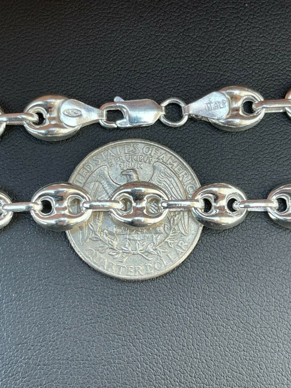 925 Sterling Silver 8mm Puffed Gucci Mariner Link Chain Necklace Bracelet 7-30