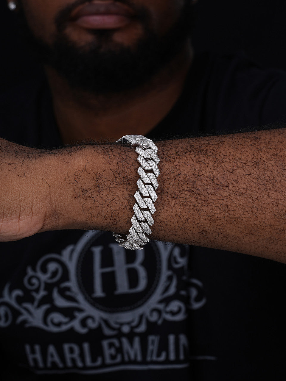 MOISSANITE Classic Prong Cuban Bracelet - 925 Silver - 14mm - 7.5"-8.5"