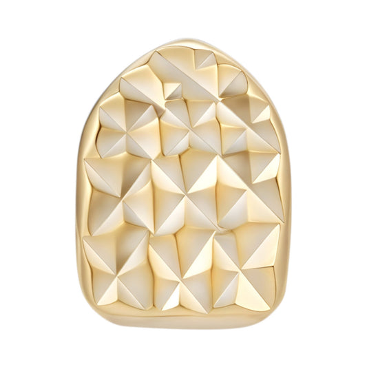 Single Tooth Grillz Caps For Any Tooth - Diamond Cut - 14k Gold Vermeil 925 Silver