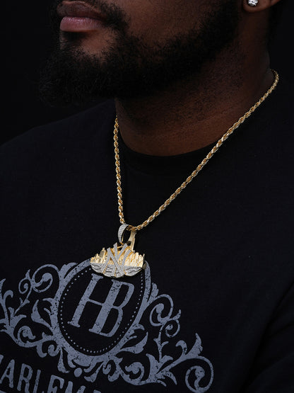MOISSANITE NYC Skyline Hip Hop Pendant - 14k Gold Vermeil Or 925 Silver - Large 2.5"