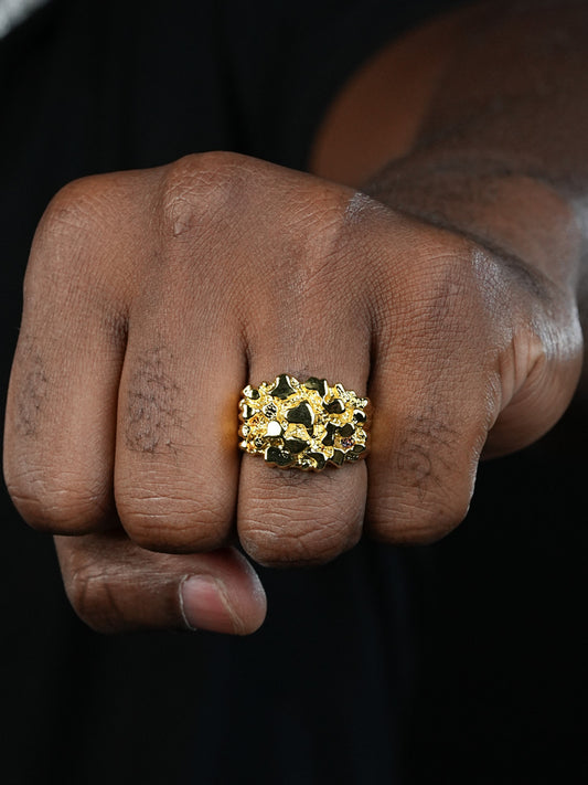 Harlembling Plain Classic Nugget Ring - Same Design Since 2015 -  14k Gold Vermeil 925 Silver