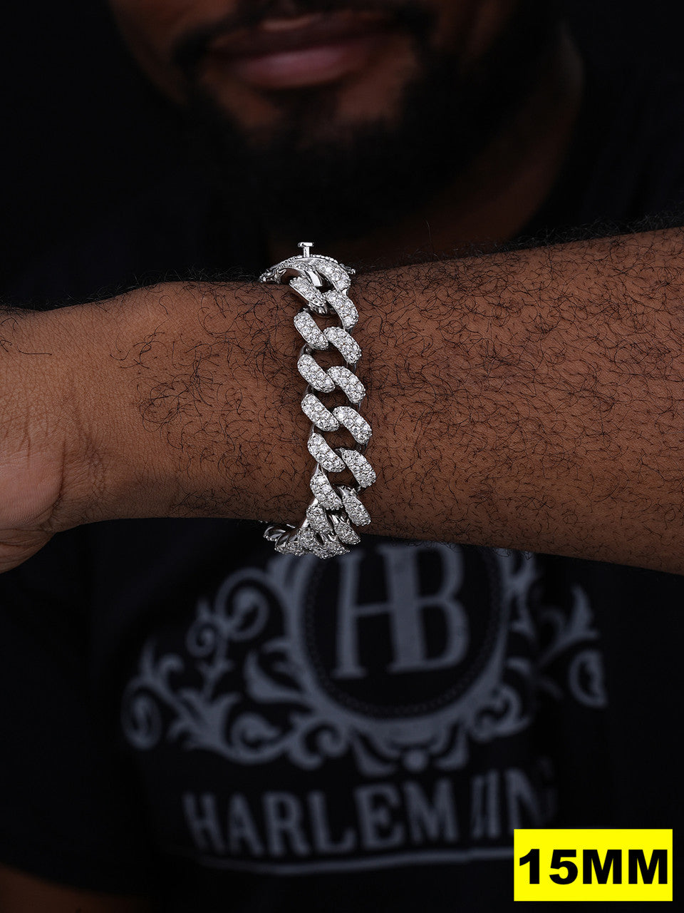 MOISSANITE Classic Miami Cuban Link Bracelet Iced Out - 925 Silver - 6mm-18mm - 7-8.5"