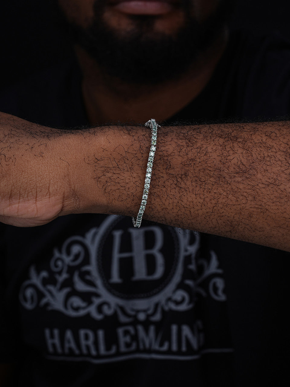 Blue Green MOISSANITE Tennis Bracelet 925 Sterling Silver Pass Diamond Test 3mm