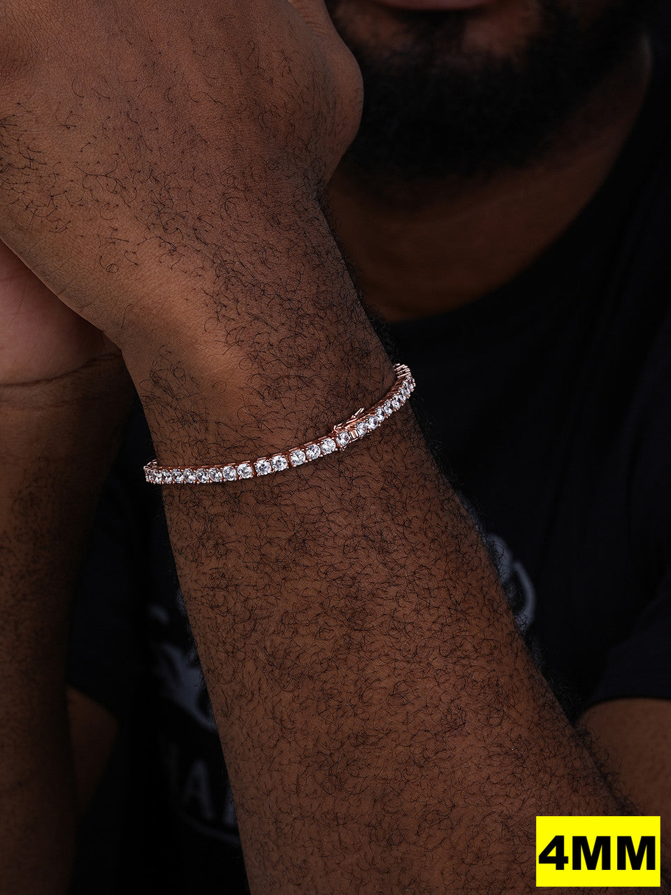 #1 BESTSELLER Tennis Bracelet Iced Out CZ Stones - 14k Rose Gold Vermeil Over 925 Silver - 3mm-7mm - 6-9"