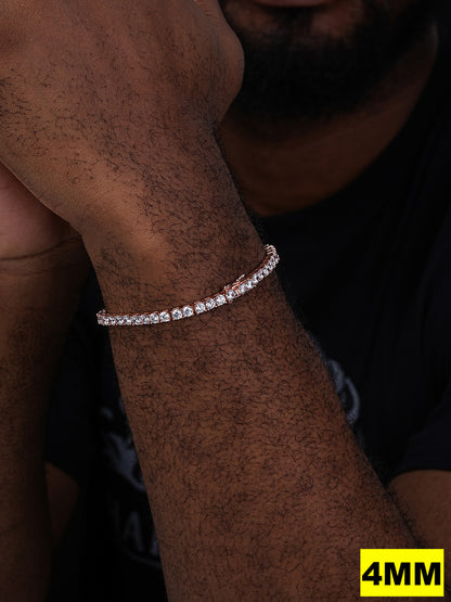 #1 BESTSELLER Tennis Bracelet Iced Out CZ Stones - 14k Rose Gold Vermeil Over 925 Silver - 3mm-7mm - 6-9"
