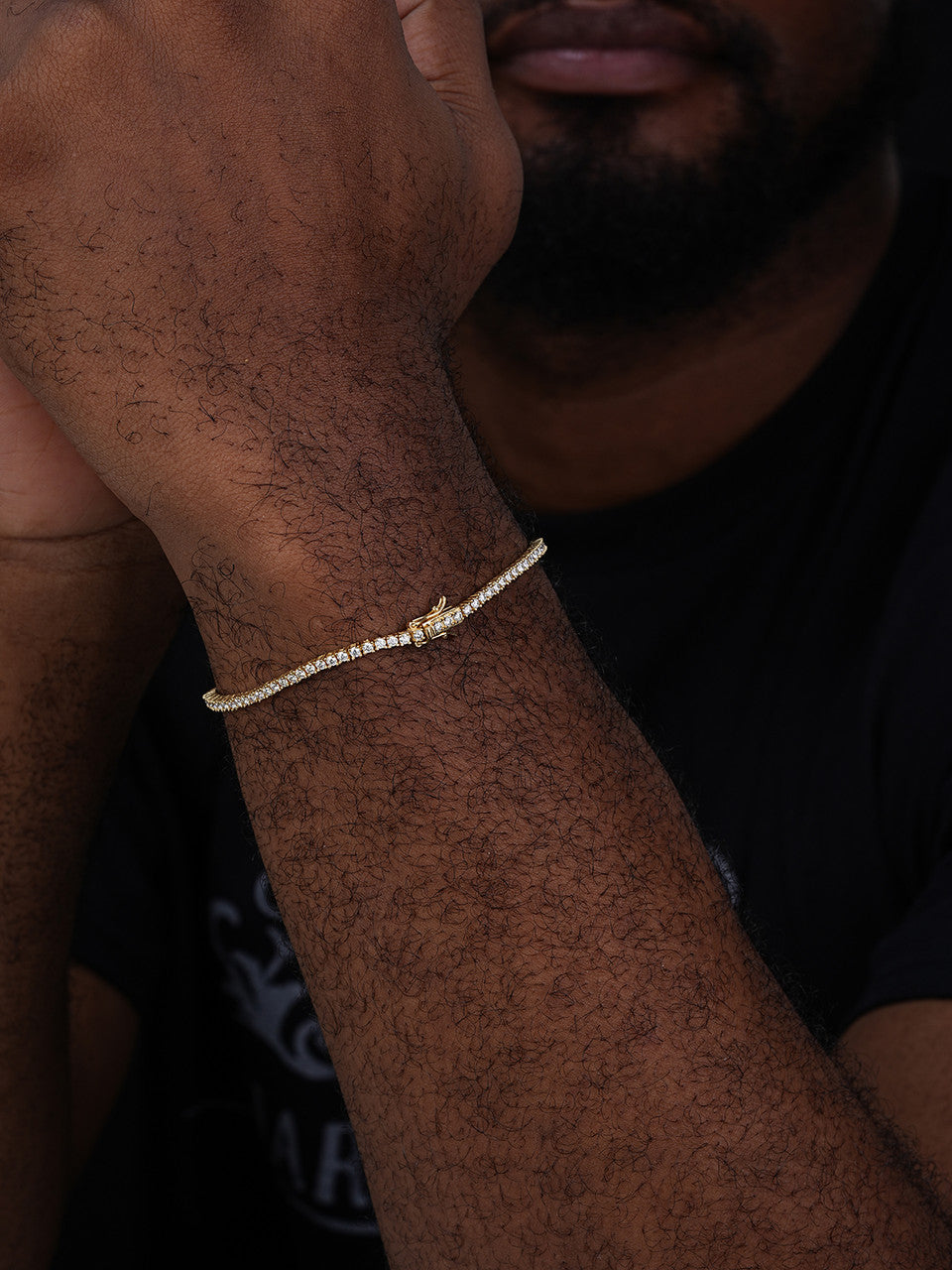 Micro Tennis Bracelet Iced Out CZ Stones - 14k Gold Vermeil 925 Silver - 2mm - 6-8.5"