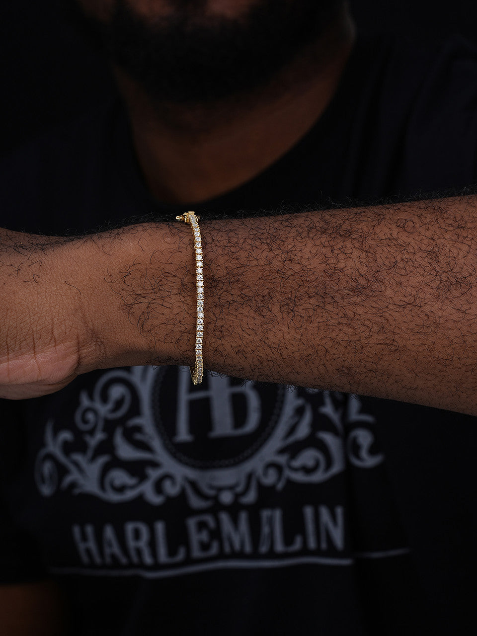 MOISSANITE Micro Tennis Bracelet Iced Out - 14k Gold Vermeil 925 Silver - 2mm - 6-8.5"