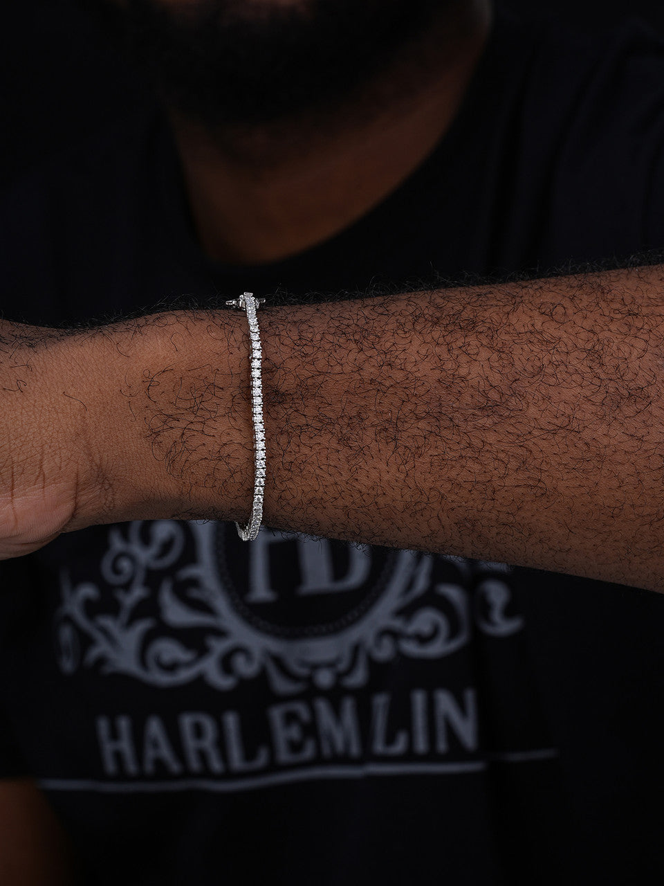 Micro Tennis Bracelet Iced Out CZ Stones - 925 Silver - 2mm - 6-8.5"