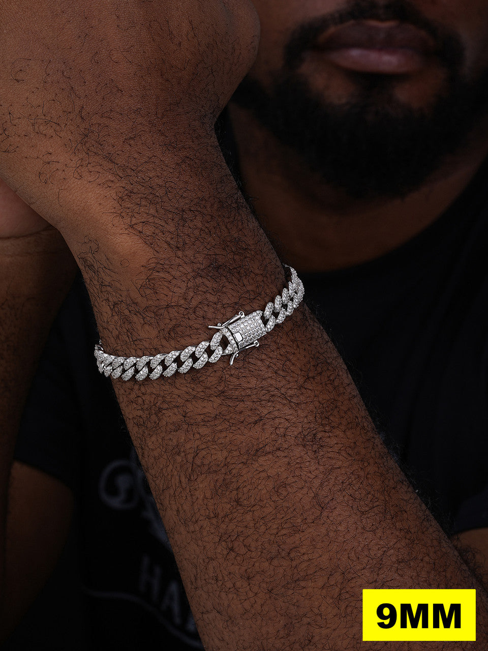 MOISSANITE Classic Miami Cuban Link Bracelet Iced Out - 925 Silver - 6mm-18mm - 7-8.5"