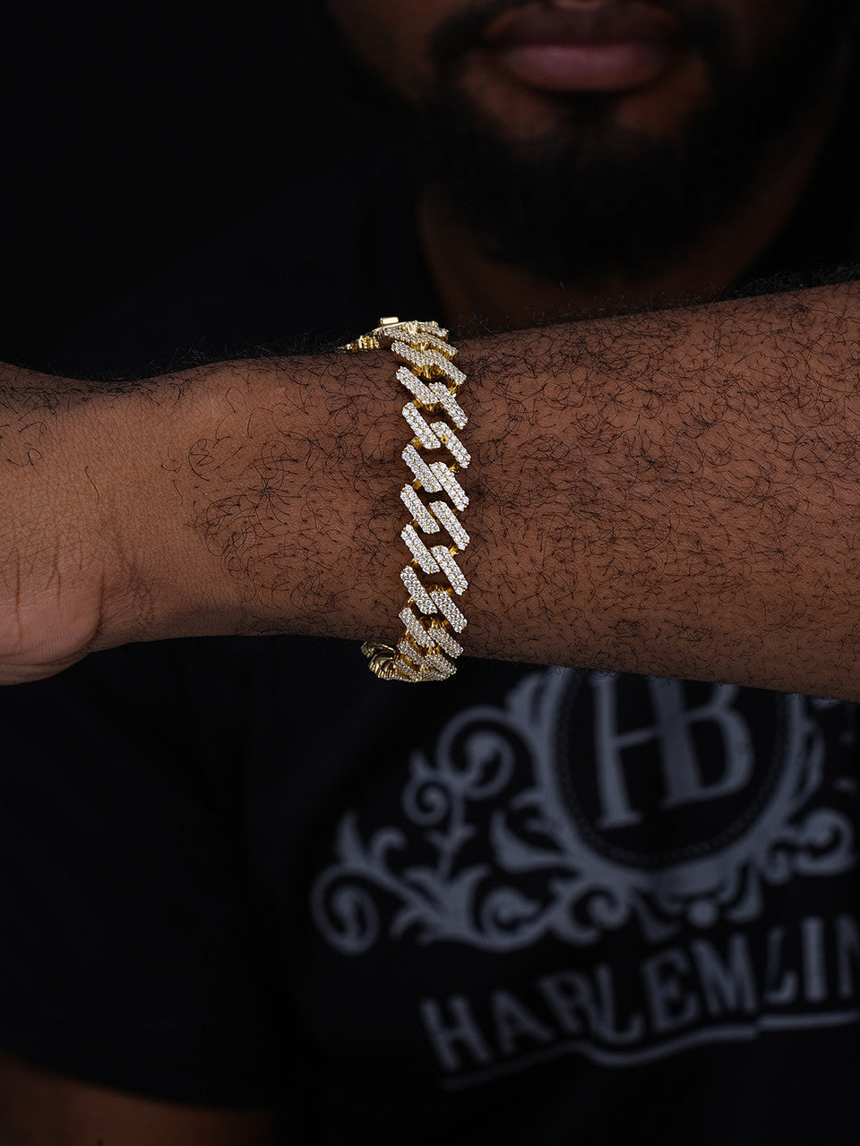 Men Prong Miami Cuban Bracelet 8.5" 14k Gold Over Solid 925 Sterling Silver 12mm