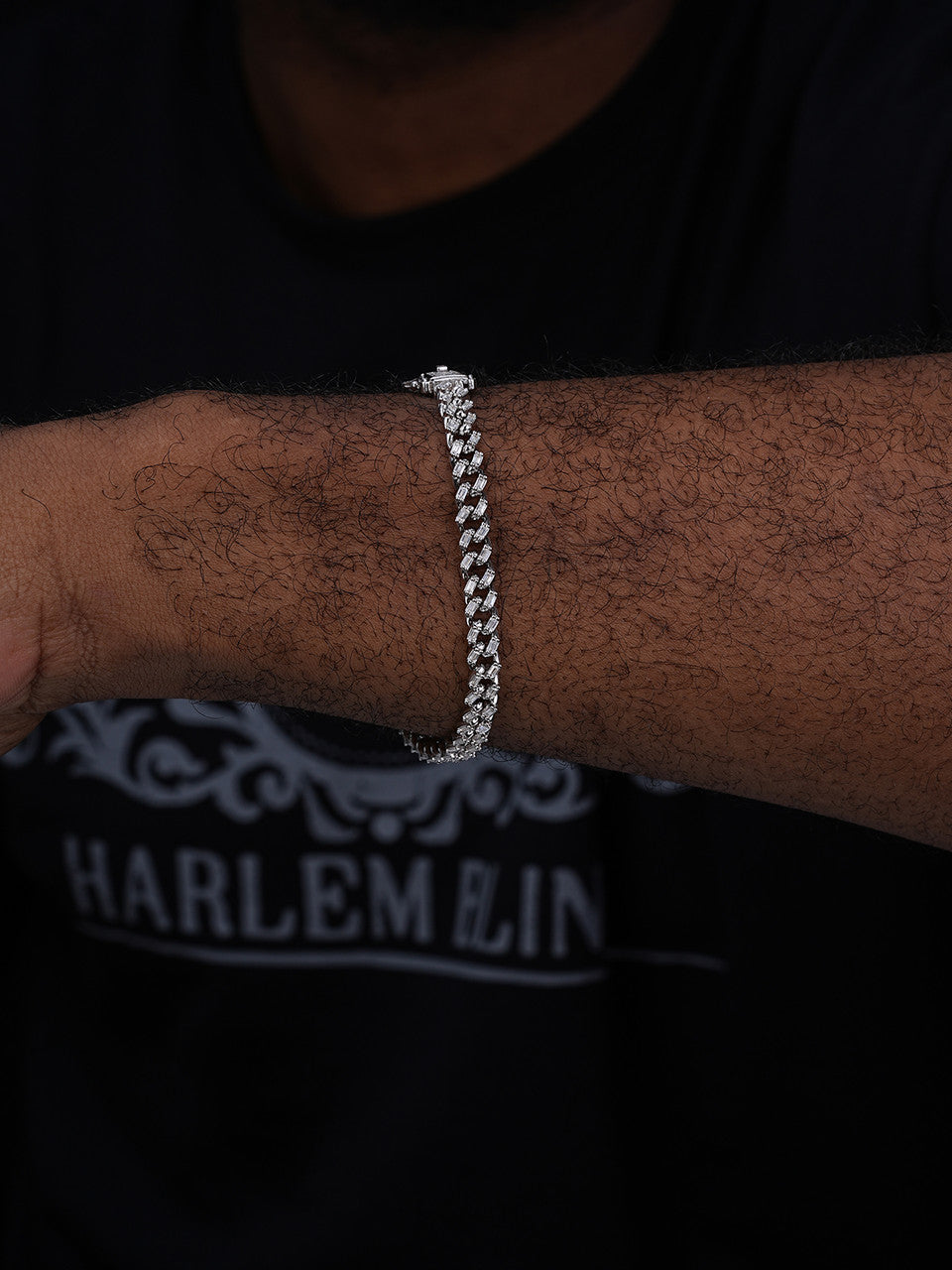 Baguette Miami Cuban Link Bracelet Iced Out CZ Stones - 925 Silver - 6mm - 7"-8.5"