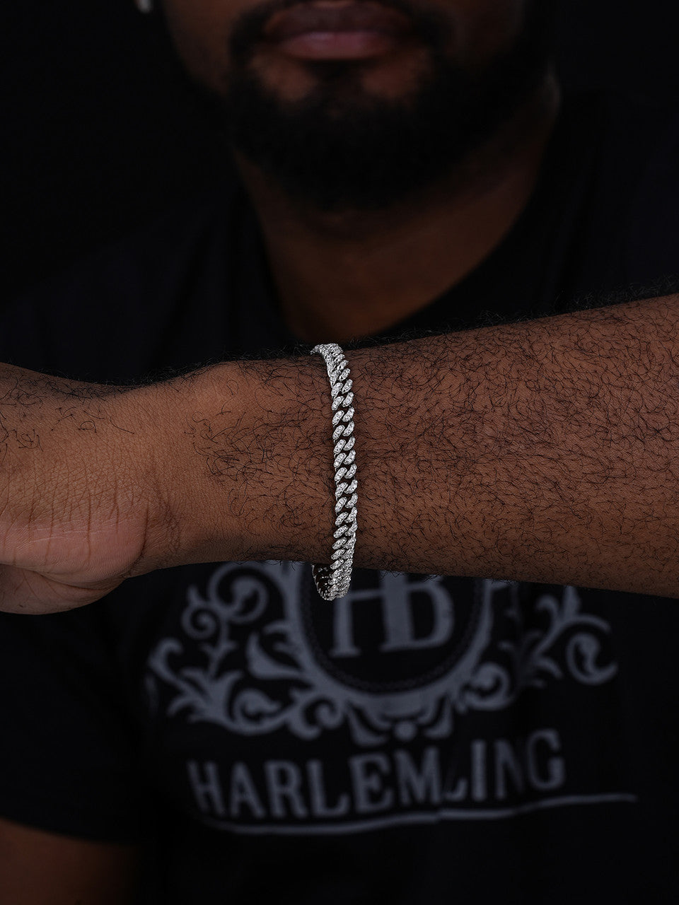 Everyday Wear Miami Cuban Link Bracelet Iced Out CZ Stones - 925 Silver - 6mm - 6-8.5"