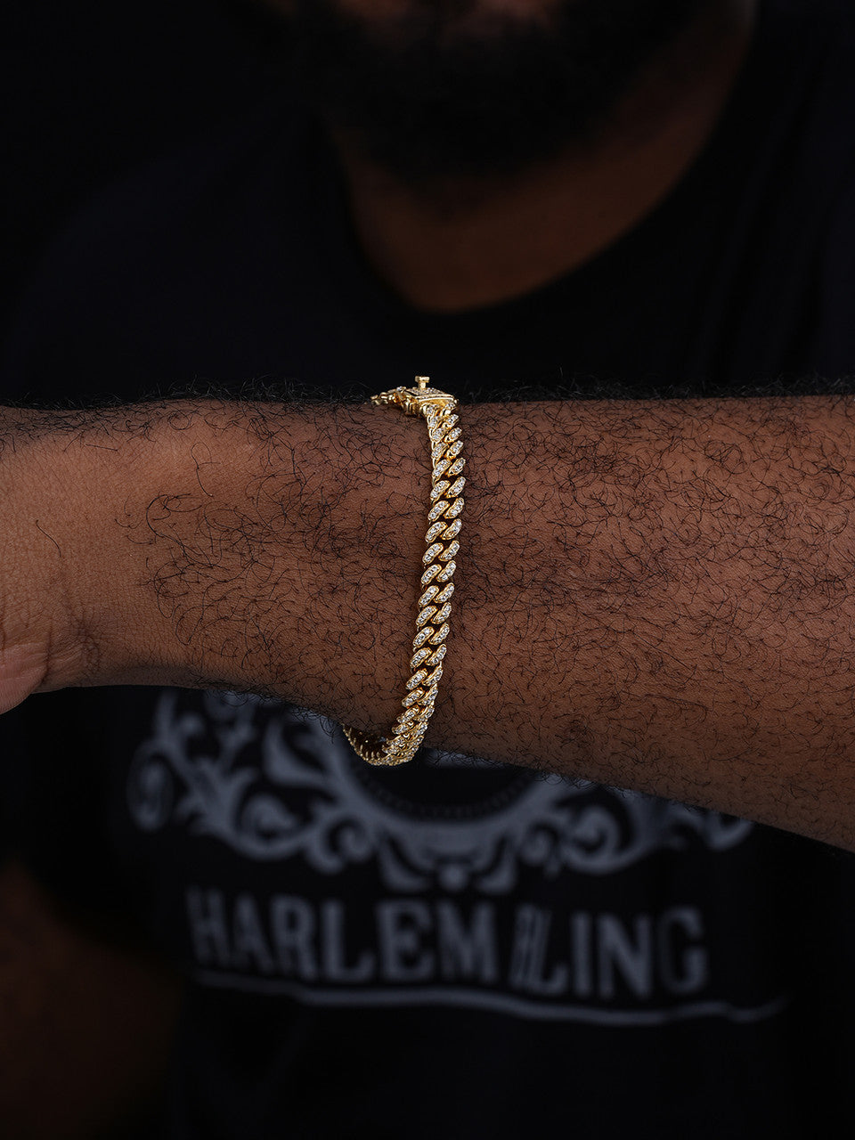 Everyday Wear Miami Cuban Link Bracelet Iced Out CZ Stones - 14k Gold Vermeil 925 Silver - 6mm- 6-8.5"