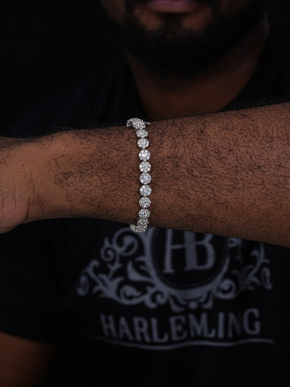 Hip Hop Tennis Bracelet Iced Out CZ Stones - 925 Silver - 7mm - 7"-8"