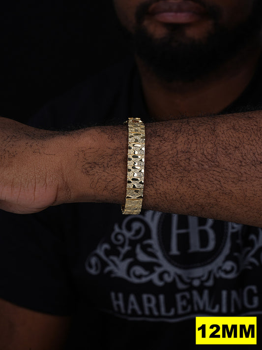 Plain Classic Nugget Bracelet - 14k Gold Vermeil 925 Silver - 8mm-16mm - 7"-8.5"