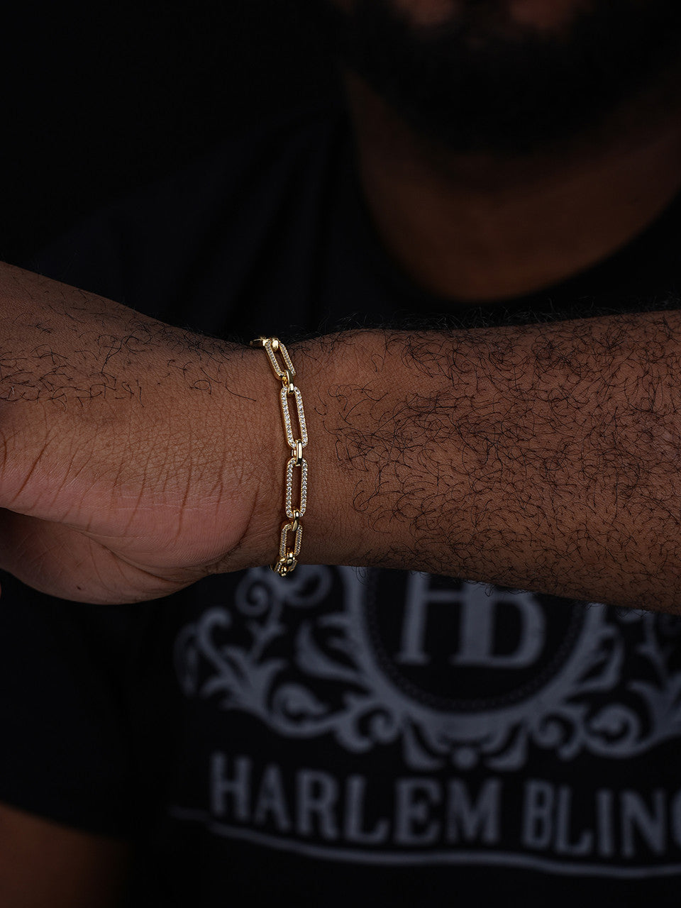 Paperclip Bracelet Iced Out CZ Stones - 14k Yellow Or Rose Gold Vermeil Or 925 Silver - 5mm - 6"-8.5"