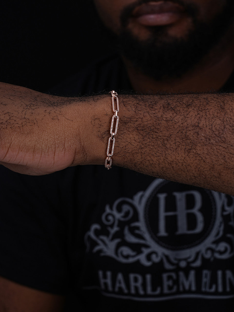 Paperclip Bracelet Iced Out CZ Stones - 14k Yellow Or Rose Gold Vermeil Or 925 Silver - 5mm - 6"-8.5"