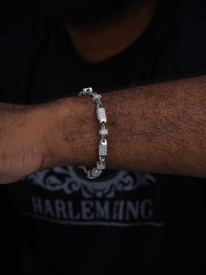 MOISSANITE Bullet Bracelet Iced Out - 925 Silver - 5mm - 7"-8.5"